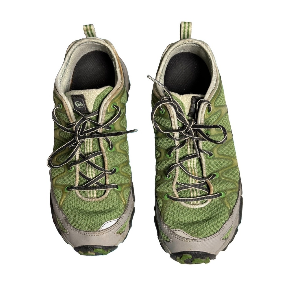 Oboz Emerald Peak Hiking Shoes Green w Gray Women's Size 9 Gorpcore Walking EUC